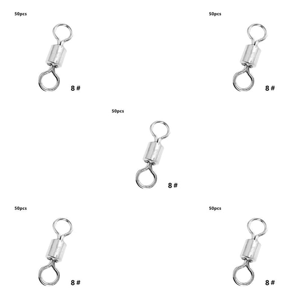 Greeniant Conector de pesca, rotación de 360 grados, anillo giratorio de pesca duradero, conectores a presión de barril de rodamiento de bolas, Type2 NO2 Greeniant CBP210532