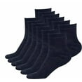 thumbnail image 2 of Women's 3 or 6 Pairs of Health Support Diabetic Ankle Circulatory Socks, Non-binding & Loose Fit (Navy, 3 Pairs), 2 of 2