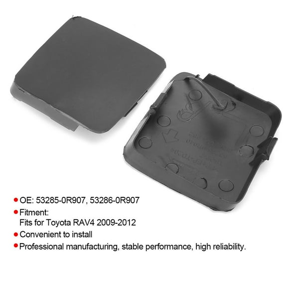 Garosa Tow Hook Cover, 2pcs Front Bumper Trailer Tow Hook Eye Cover Cap 53286-0R907 Fits for Toyota RAV4 2009-2012