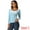 Light Blue, variant on DARING DIVA Women's Velvet Sweetheart Neck Long Sleeves T-Shirt L Black