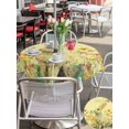 thumbnail image 6 of Outdoor Tablecloth with Umbrella Hole Zipper Easter Bunny Round Tablecloth 54" Waterproof Table Cloth Yellow Rabbit Spring Flowers Leaves Rustic Plants Patio Table Cover Tablecloths for Picnic, 6 of 8