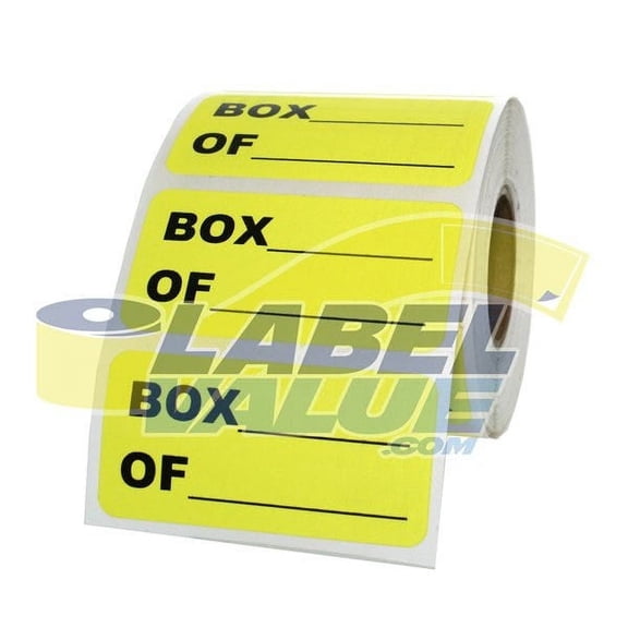 Box ____ of ____ Inventory Box Labels 2" x 1"