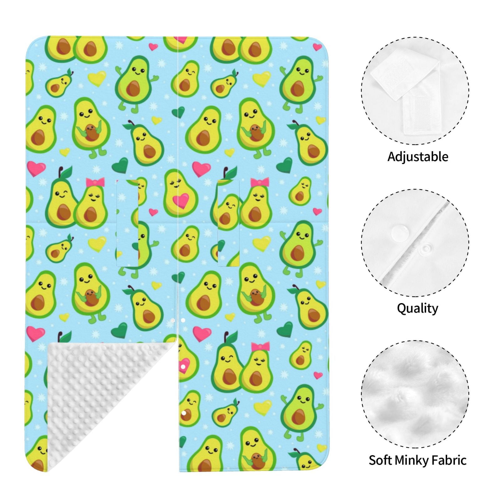 Naloa Cartoon Avocado Baby Car Seat Cover, Breathable Baby Carrier Cover, Multiuse Baby Carrier Cover & Nursing Breastfeeding Cover