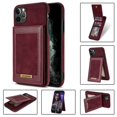thumbnail image 1 of TECH CIRCLE for iPhone 11 Pro 5.8" Case,Luxury Synthetic Leather Back Shell Cover Phone Case with Card Holder Kickatand Compartment for iPhone 11 Pro, Winered, 1 of 7