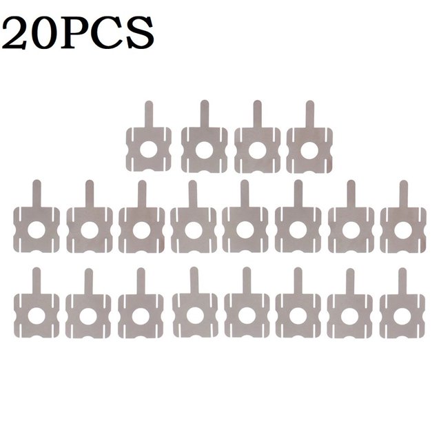 20Pcs U-Shaped Sheets For Spot Welding Lithium Battery Pack Nickel Sheet Spot Weldable No Peeling Oxidation Power Tool Accessory