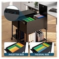 thumbnail image 4 of Rolling File Cart with Lock, Mobile File Cabinet - Letter/Legal, Office File Organizer on Wheels - Steel Construction, 4 of 6