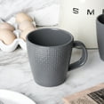 thumbnail image 6 of Stone Lain Olivia Stoneware Mug Replacement Set, Gray with Embossed Basket Weave, 6 of 6