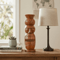 thumbnail image 2 of 12" Handmade Wooden Primitive Pineapple Head Tribal Statue Sculpture Tiki Bar Totem Handcrafted Gift Home Decor Accent Figurine Decoration Hand Carved, 2 of 8