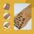 thumbnail image 2 of Honey Blonde Straight Clip Ins with a Free Eye Lash Extensions, 2 of 4
