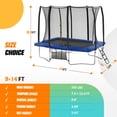 thumbnail image 2 of Exacme 9 x 14 FT Outdoor Rectangle Trampoline for Kids, 330lb Capacity Recreational Trampolione with 4 Wind Stakes, Storage Bag, Ladder(Blue), 2 of 8
