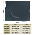 thumbnail image 3 of DouZhe Ultra-Soft Micro Fleece Lightweight Flannel Bed Blanket, Universe Moon Earth Stars Print Cozy Warm Throw Blankets, 60"x50", 3 of 7