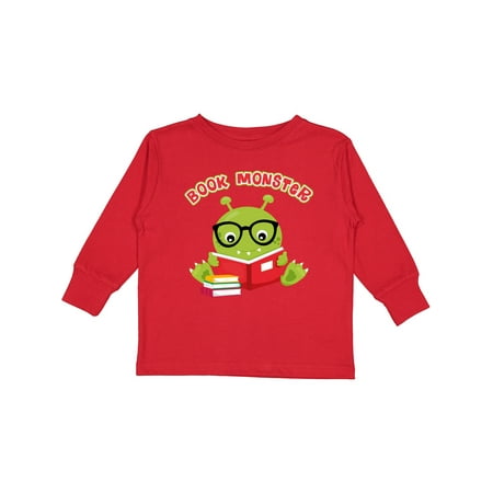 

Inktastic Book Monster Boy Boys or Girls Long Sleeve Toddler T-Shirt