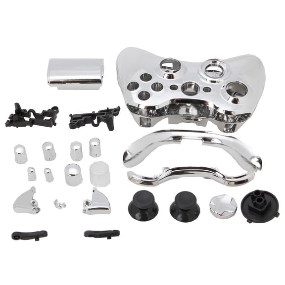 Carcasa de repuesto OSTENT para controlador inalámbrico Xbox 360 (plateado)