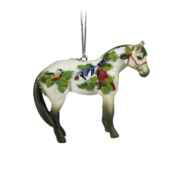 Trail of Painted Ponies Winter Feathers Pony Ornament #6007470