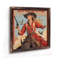 thumbnail image 7 of Cowgirl Gunfight Art Wooden Sign Wall Plaque - Vintage Art Decoration, Wall Decoration - Ideal Gift For Home Decoration, Living Room, Bathroom, Bedroom, Garden, Dining, Bar, Cafe, Festival Party De, 7 of 7