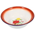 thumbnail image 1 of Vintage Enamel Bowl Set Flower Pattern Food Container for Home, 1 of 8