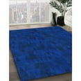 thumbnail image 3 of Ahgly Company Tapis Rond Lavable en Machine Intérieur Transitionnel Bleu Cobalt, 5 Pieds Rond, 3 of 7
