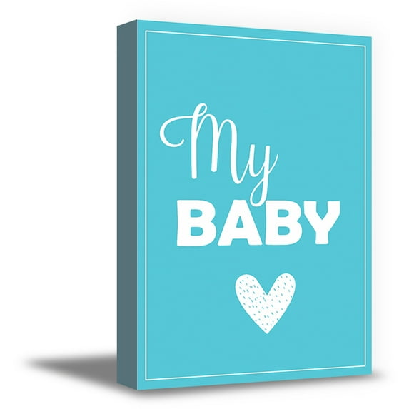 Awkward Styles Blue Canvas Art Decor My Baby Kids Room Wall Art Decor Kids Room Funny Elephant Art for Kids Animal Art My Baby Canvas Newborn Baby Room Canvas Wall Decor Mother Quotes Canvas Art