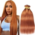 thumbnail image 1 of Hair Bundles Younghann, color naranja jengibre, liso, 30, 35, 40 cm, 1 of 7