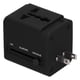 thumbnail image 2 of Adaptador de viaje universal Sincero con puerto USB Negro compatible con Reino Unido UE EE. UU. JP AU CN, 2 of 10