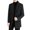 Black, variant on Men Woolen Coat Lapel Long Sleeve Single Breasted Jacket Coat with Pockets Solid Color Loose Fit Casual Outerwear Cold Weather Wear