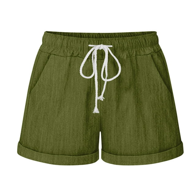 Birdeem Shorts for Women Womens Fashionable Solid Color Three Way Pants with Drawstring Shorts