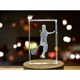 thumbnail image 3 of Squash Player 3D Engraved Crystal 3D Engraved Crystal Keepsake/Gift/Decor/Collectible/Souvenir, 3 of 6