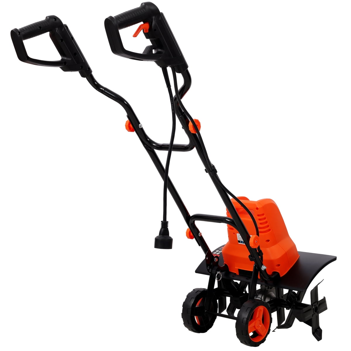 ZHICHN  13 5 AMP Corded Electric Tiller 18 Inch Tilling Width 9 Inch Depth Garden Cultivator with 24 Steel Tines 4 Position Adjustable Wheels Overheat Protection for Lawn Yard Garden