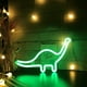 thumbnail image 1 of Letrero luminoso LED de neón con forma de dinosaurio (verde) - 310 x 20 x 185 mm, decoración de pared para habitación infantil, dormitorio, cumpleaños y bodas., 1 of 4