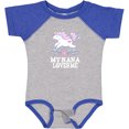 thumbnail image 3 of Inktastic My Nana Loves Me Unicorn Girls Baby Bodysuit, 3 of 5