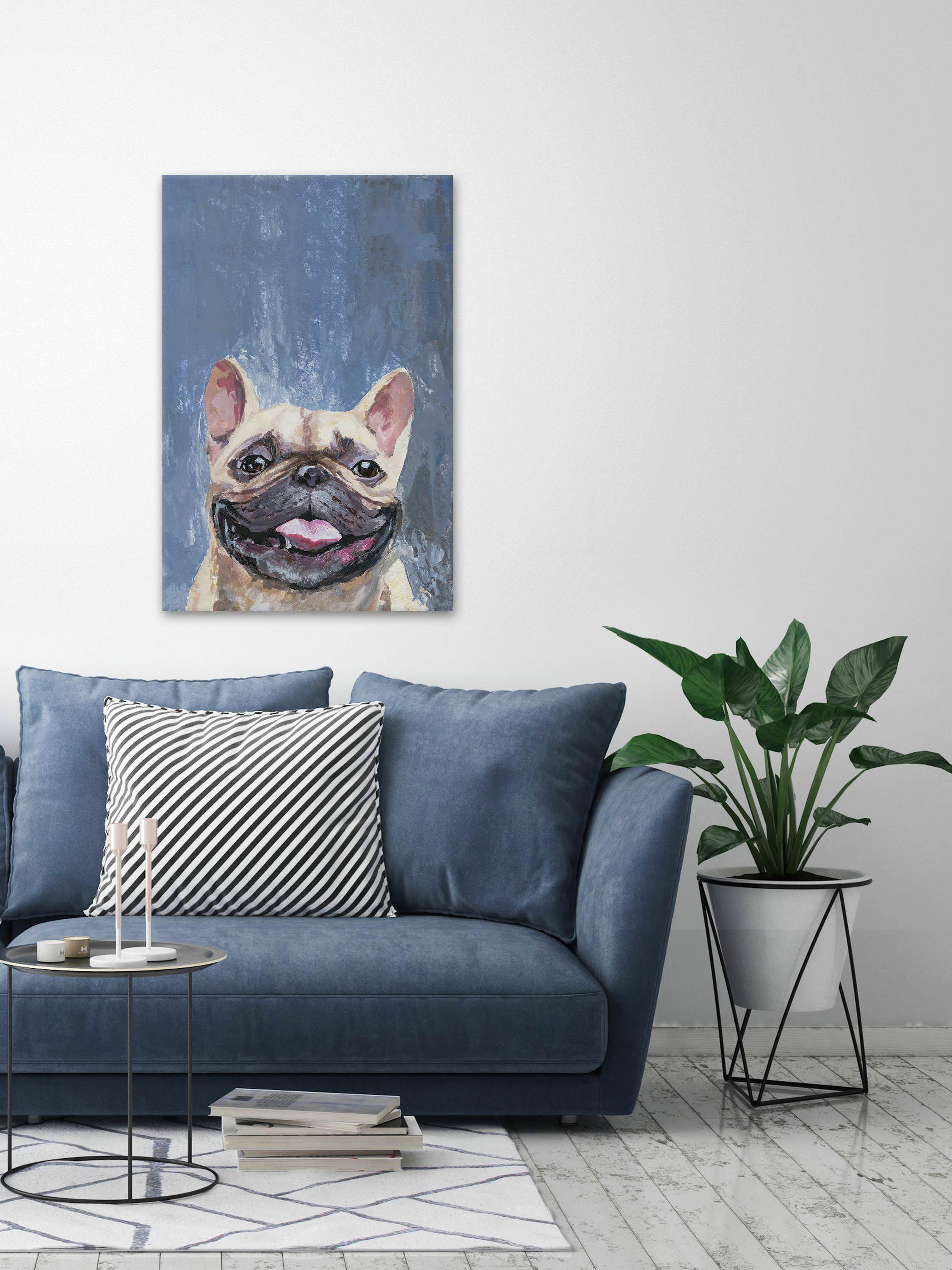 Marmont Hill "Too Happy" Painting Print on Wrapped Canvas