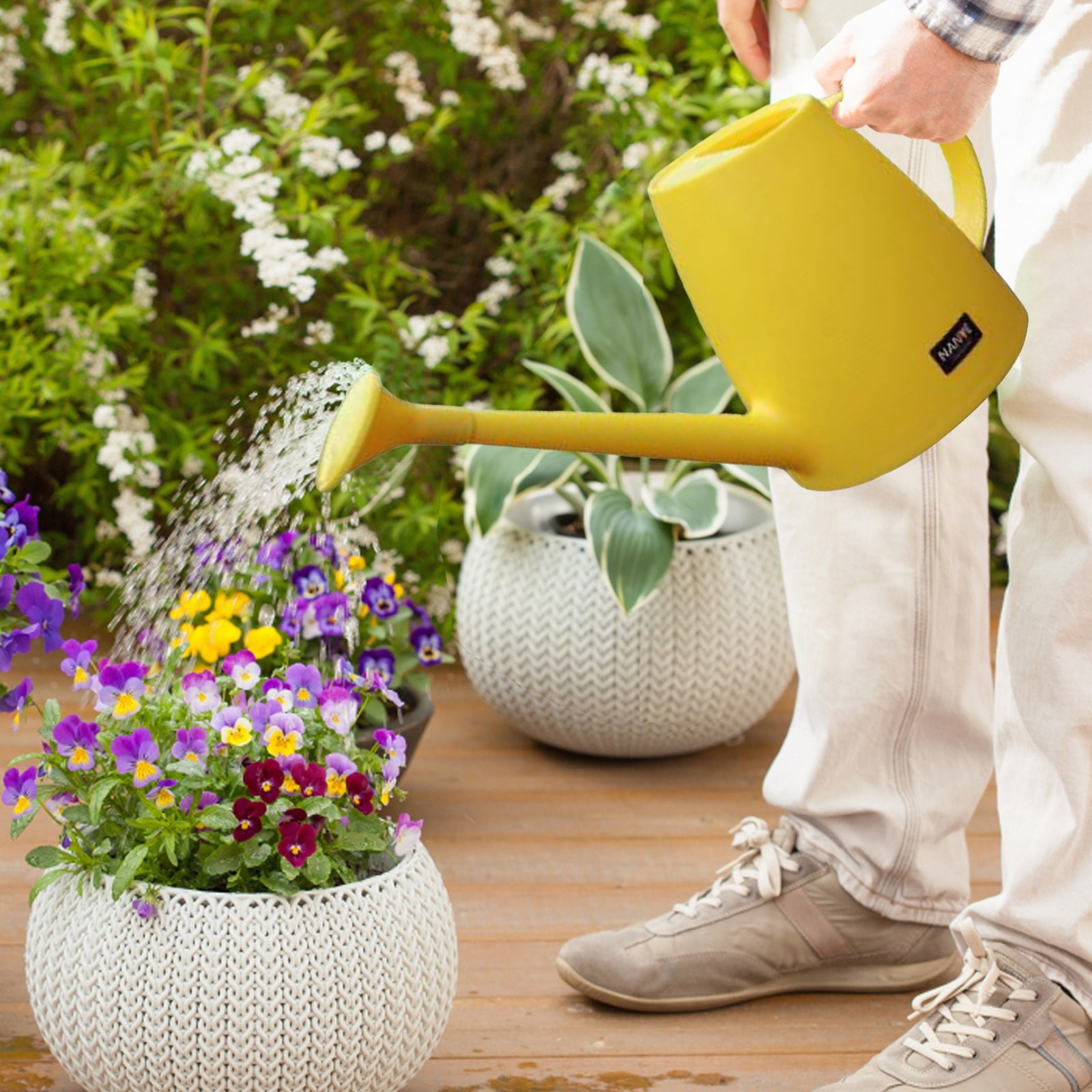 Watering Can for Indoor and Outdoor Long Spout Water Can for Garden Flower House Plants, 1.8 Liter 1/2 Gallon Small Watering Cans for House Garden Flower
