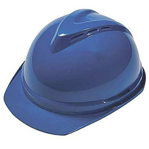 Hard Hat, V-Gard 500, Polyethylene, 6 Point Ratchet, Type 1, Class C, Blue