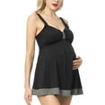 thumbnail image 3 of Glow & Grow Maternity Women's UPF 50+ Colorblock One Piece Swimsuit, 3 of 5