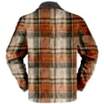 thumbnail image 4 of Baqcunre Men'S Warm Lined Wool Plaid Shirt Jacket Winter Heavyweight Thick JacketClassic Lapel Zipper Jacket,XL,Plaid Shirt Men,Mens Winter Jacket,Quilted Jacket,Mens Winter Coat,Mens Fashion,Orange, 4 of 4