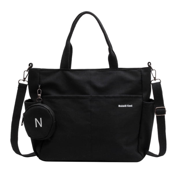 Bolsos de lona grandes - Bolso bandolera para computadora portátil para mujer Bolso de lona Bolso de hombro