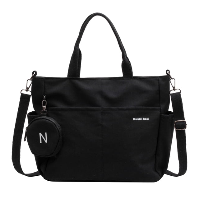 Bolsos de lona grandes - Bolso bandolera para computadora portátil para mujer Bolso de lona Bolso de hombro