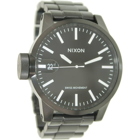 Nixon Men's Chronicle A198001 Black Stainless-Steel Quartz Dress Watch