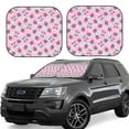 thumbnail image 6 of Kdxio Cherry Strawberry Print 2-Piece Sun Shade Front Windshield - Foldable Car Front Window Sunshades for Most Sedans SUV Truck, 6 of 6