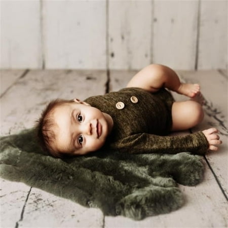 

Quealent Newborn Boy Outfits Baby Boy and Girl Romper Long Sleeve Onesie Cute Graphics Quick Snap Bottom Army Green One Size