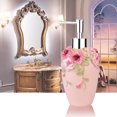 thumbnail image 5 of Flower Soap Dispenser with Luxury Vintage Decorative - Resin - Colorful Painted by Hand Lotion Dispenser for Bathroom, Kitchen Counter, Beauty Shop, Hotel (10 oz/300 ml, Pink), 5 of 5