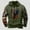 Army Green, variant on Men Comfortable Hoodie Heart Pattern Hooded Pocket Drawstring Sweatshirts Coffee L