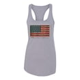 thumbnail image 2 of Wild Bobby, American Game Flag Baseball Bat Ball, Sports, Women Racerback Tank Top, Heather Grey, Small, 2 of 3
