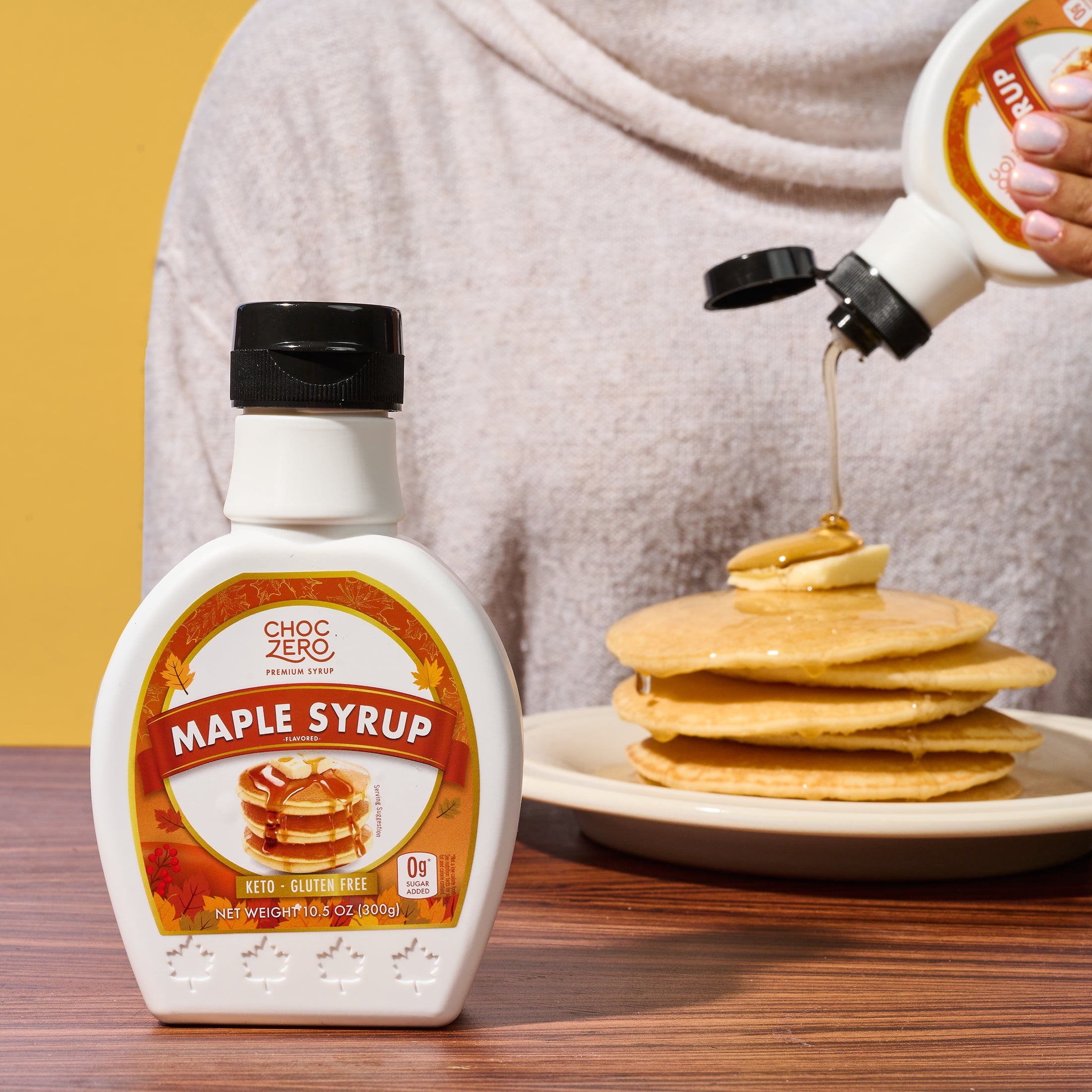 ChocZero Maple Syrup, Sugar Free, Keto Friendly, Low Carb Pancake Syrup, 10.5oz Squeeze Bottle