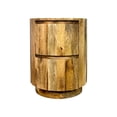 thumbnail image 2 of Carolina Harrison Groove 16"x 21" Round Scallop Accent Table in Natural, 2 of 6