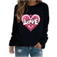 thumbnail image 1 of Amzcrzy Hauts pour Femmes Décontractés Col Rond Printemps Été Hauts Mode Imprimé Cœur d'Amour Saint-Valentin Chemises pour Femmes Classique Polyvalent Manches Longues Tee-Shirt Valentines, 1 of 3