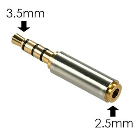 D & K ExclusivesÂ® Gold Plated 3.5mm Male to 2.5mm Female Headphone Audio Adapter Jack Stereo or Mono for Apple iPhone 3GS 4G 4S 5 Samsung Galaxy S3 S4 Galaxy Note 2 iPad 2 3 4 iPad (Best Audio Interface For Ipad Mini)