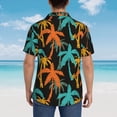 thumbnail image 6 of Balery Palm Trees Print Men's Hawaiian Shirts Short Sleeve Beach Shirt Relaxed Fit Vacation Button Down Shirts-X-Large, 6 of 9