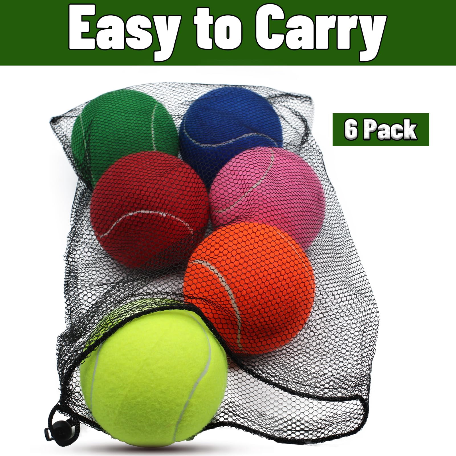 Magicorange 6 Pack Tennis Balls for Dogs, 4 inch Oversize Giant Pet Interactive Playing Balls, Chew Toy for Outdoor / Indoor Sports