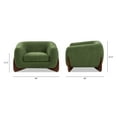 thumbnail image 3 of Alpine 44" Sherpa Arm Chair with Moss Green Fleeced Teddy Fabric, 3 of 7